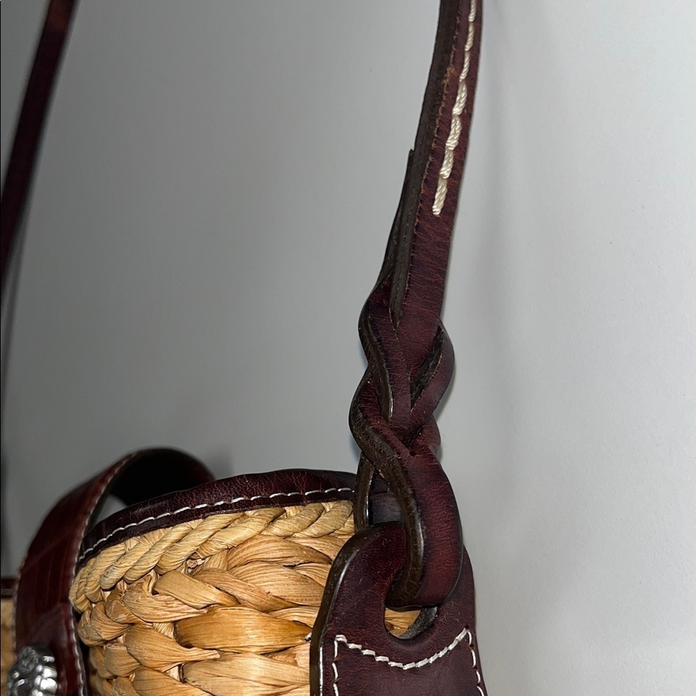 Brighton Tan and Brown Woven Shoulder Bag / gorgeous - Picture 5 of 16